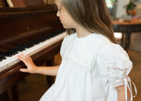 Elle A. Dress - Blessings White with Ecru - Classic Dresses | Lullaby Set