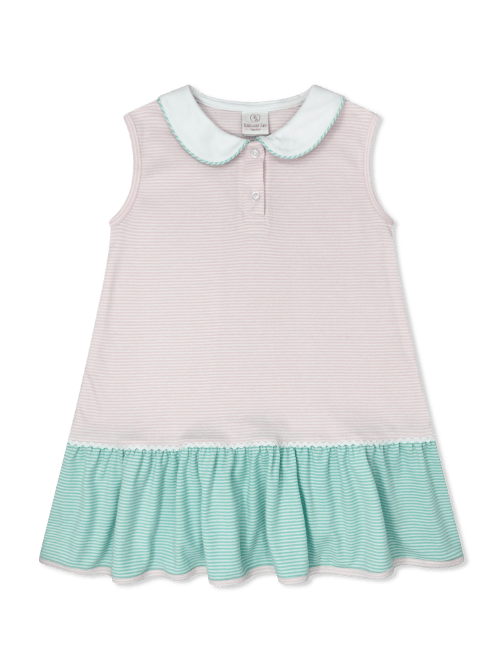 Mary Margaret Dress - Pensacola Pink Ministripe, Midtown Mint Ministripe - Classic Dresses | Lullaby Set
