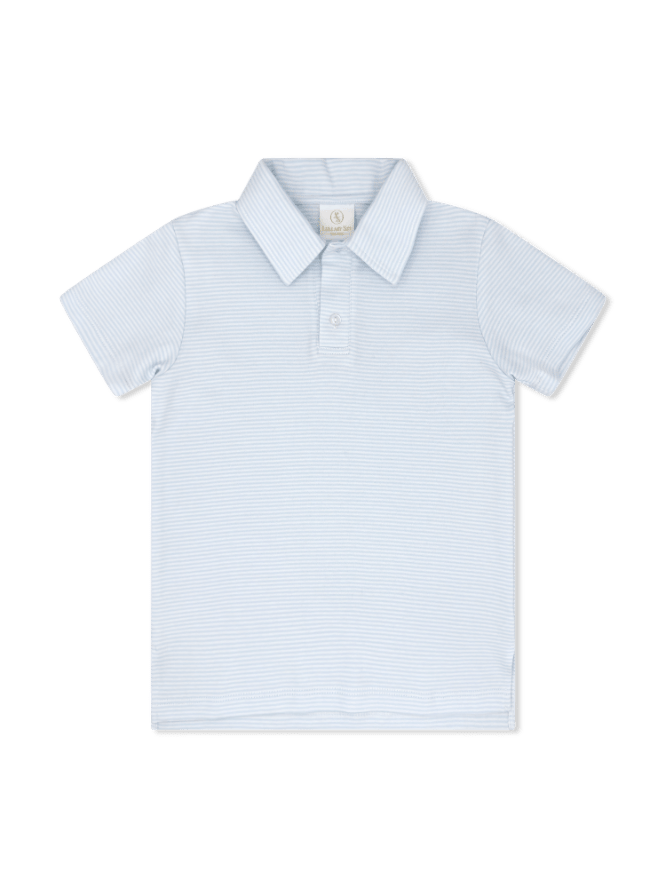 Parker Polo - Louisville Light Blue Ministripe - Classic Polos | Lullaby Set