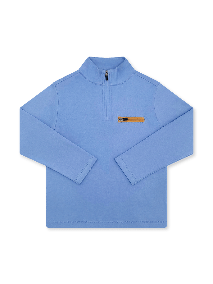 Hudson Half Zip - Bayou Blue, Khaki - Classic Tops | Lullaby Set