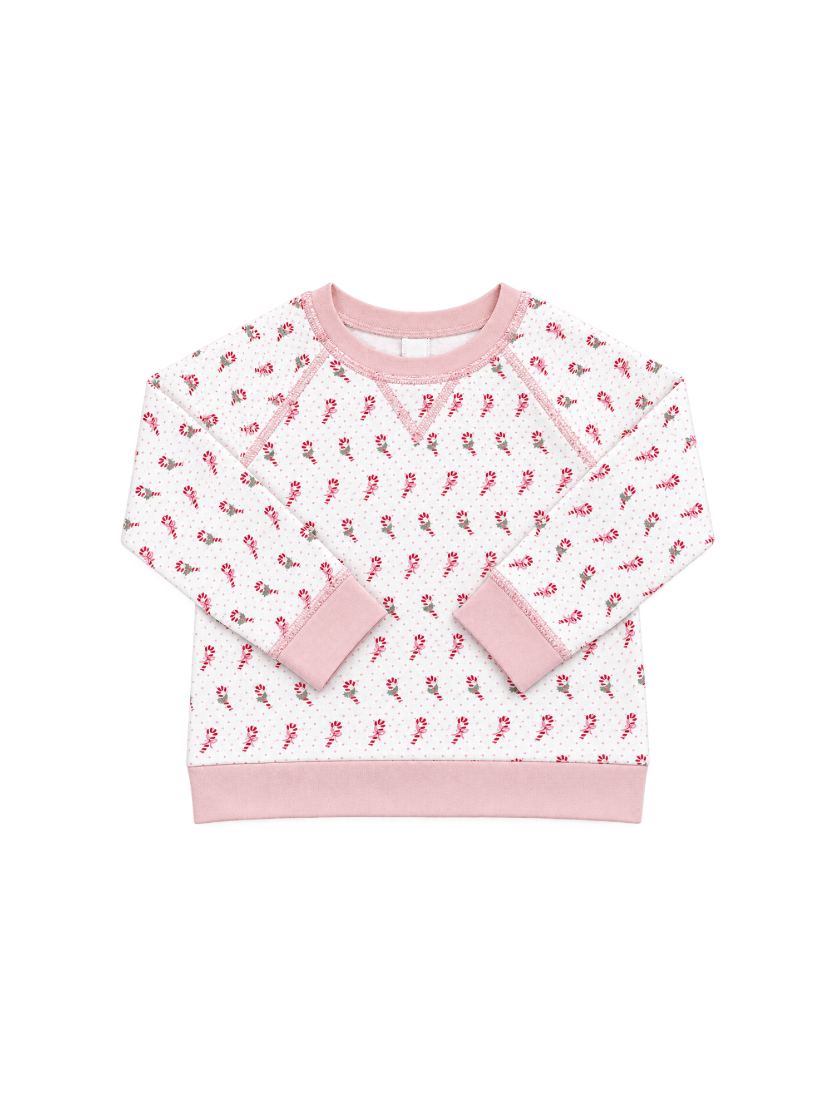 Everett Pullover - Candy Cane Lane, Pensacola Pink