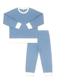 Harris Quilted Playsuit - Baylor Blue - Classic Sets | Lullaby Set