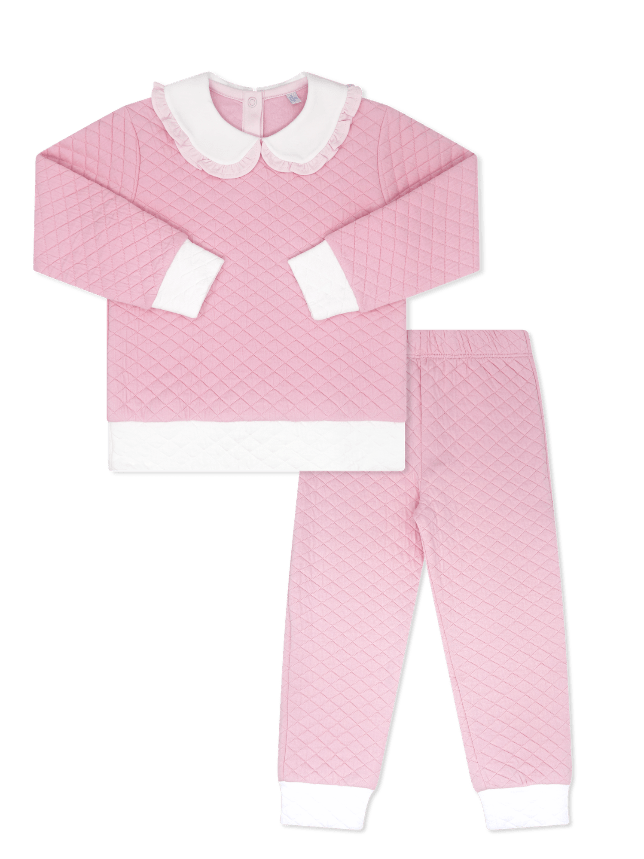 Cooper Quilted Playsuit - Petal Pink - Classic Sets | Lullaby Set