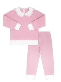 Cooper Quilted Playsuit - Petal Pink - Classic Sets | Lullaby Set