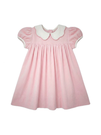 Special Moments Dress - Petite Pink Velvet, Winter White Velvet