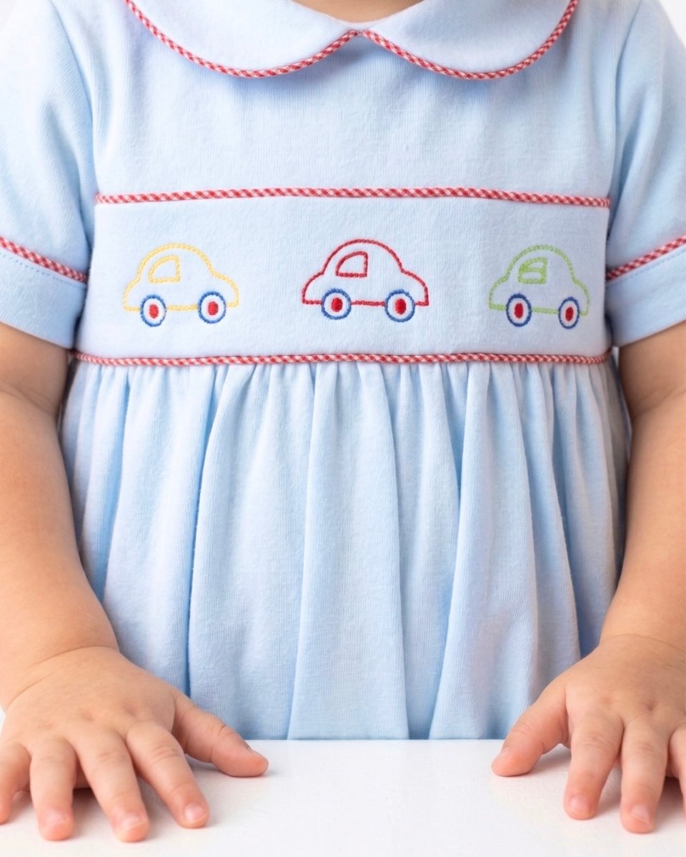 Carson Bubble - Bluffton Blue Knit, Cars - Classic Bubbles | Lullaby Set
