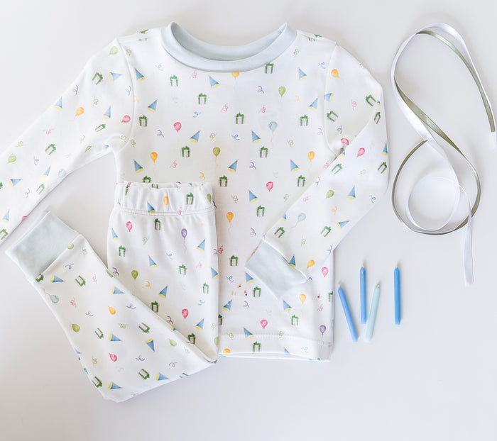 Sweet Pea PJ Set - Blue Party (SS25)