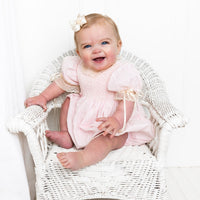 Margaret Bubble - Spring Pink Batiste with Ecru