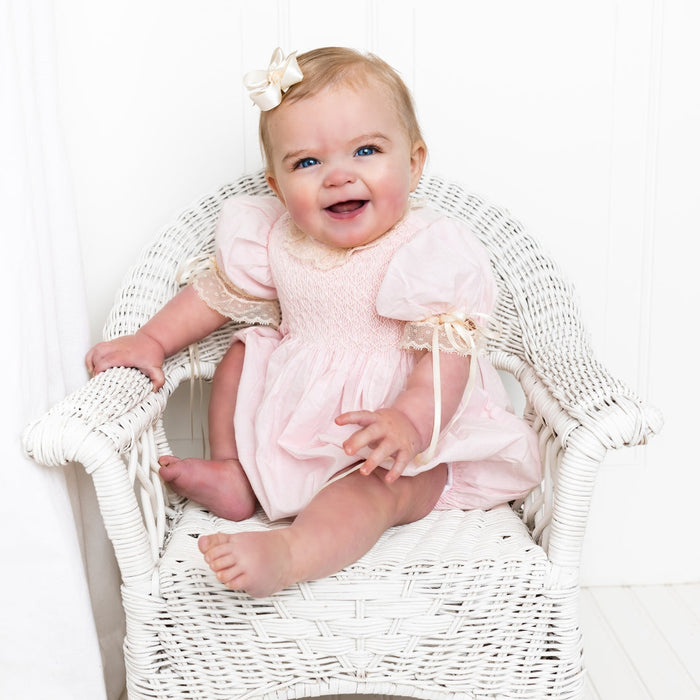 Margaret Bubble - Spring Pink Batiste with Ecru