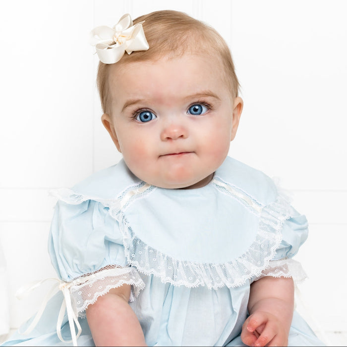 Donahue Bubble - Blessings Blue Batiste with Ecru